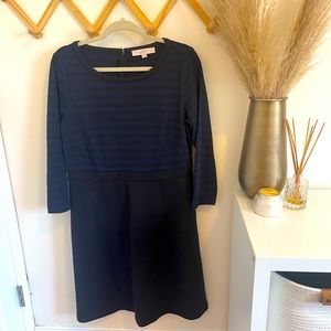 Black and navy business casual dress, size 12P from the LOFT.